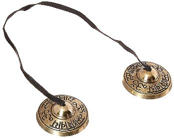 BrassBells.net Om Nama Shiva Tingsha Cymbals 2.5 inch diameter