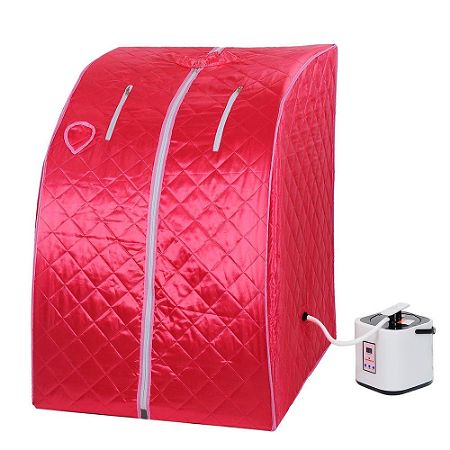 AW Portable Large Chair Red Personal Therapeutic Steam Sauna SPA Slim Detox Weight Loss Home Indoor